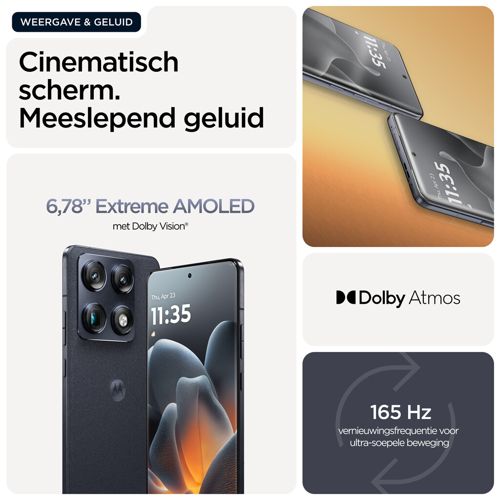 Motorola signature 17,2 cm (6.78") Dual SIM Android 16.0 5G USB Type-C 16 GB 512 GB 5200 mAh Donkerblauw - Afbeelding 11