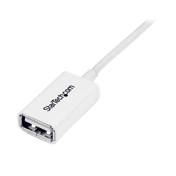 StarTech.com 1 m witte USB 2.0-verlengkabel A-naar-A M/F - Afbeelding 3