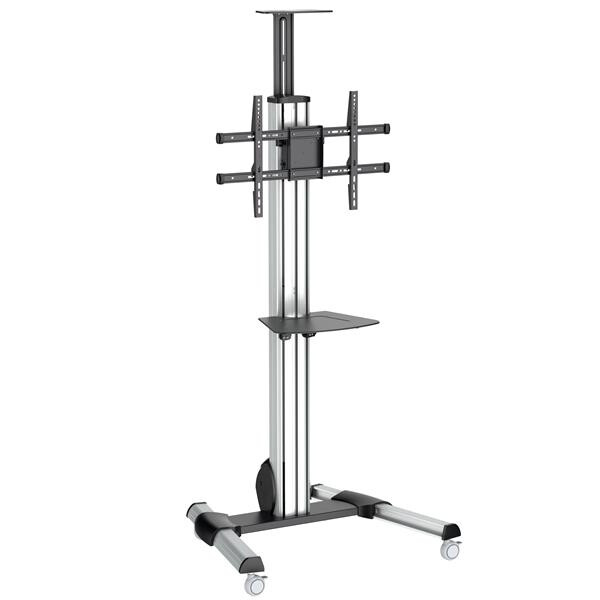 StarTech.com Verrijdbare TV Standaard - Mobiele TV Vloerstandaard voor 32-75" VESA Scherm (40kg) - TV Trolley met Plank - Univer