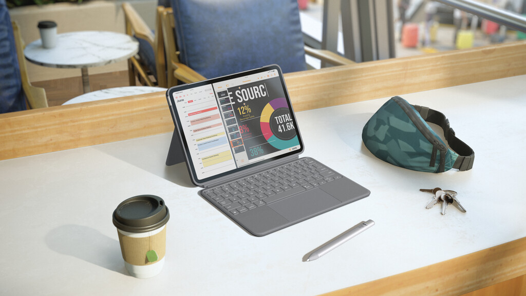 Logitech Combo Touch QWERTY US International Smart Connector Grijs - Afbeelding 8