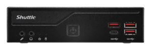 Shuttle Slim PC DB860 , S1851, 2x HDMI, 1x DP, 1x USB-C (DP), 1x 2.5", 1x M.2, 2x LAN (Intel 1G + 2.5G), 2x COM, 24/7 permanent