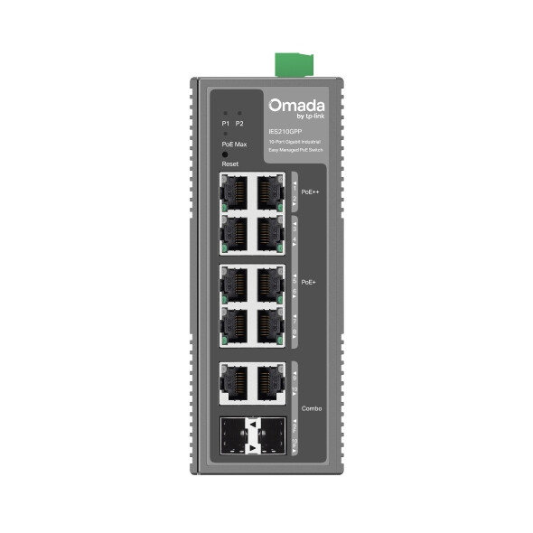 TP-Link Omada IES210GPP netwerk-switch Managed Gigabit Ethernet (10/100/1000) Power over Ethernet (PoE) DIN rail Grijs - Afbeelding 2