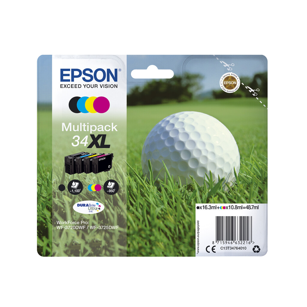 Epson Golf ball 34 Golfbal DURABrite Ultra afzonderlijke gele inkt - Afbeelding 5