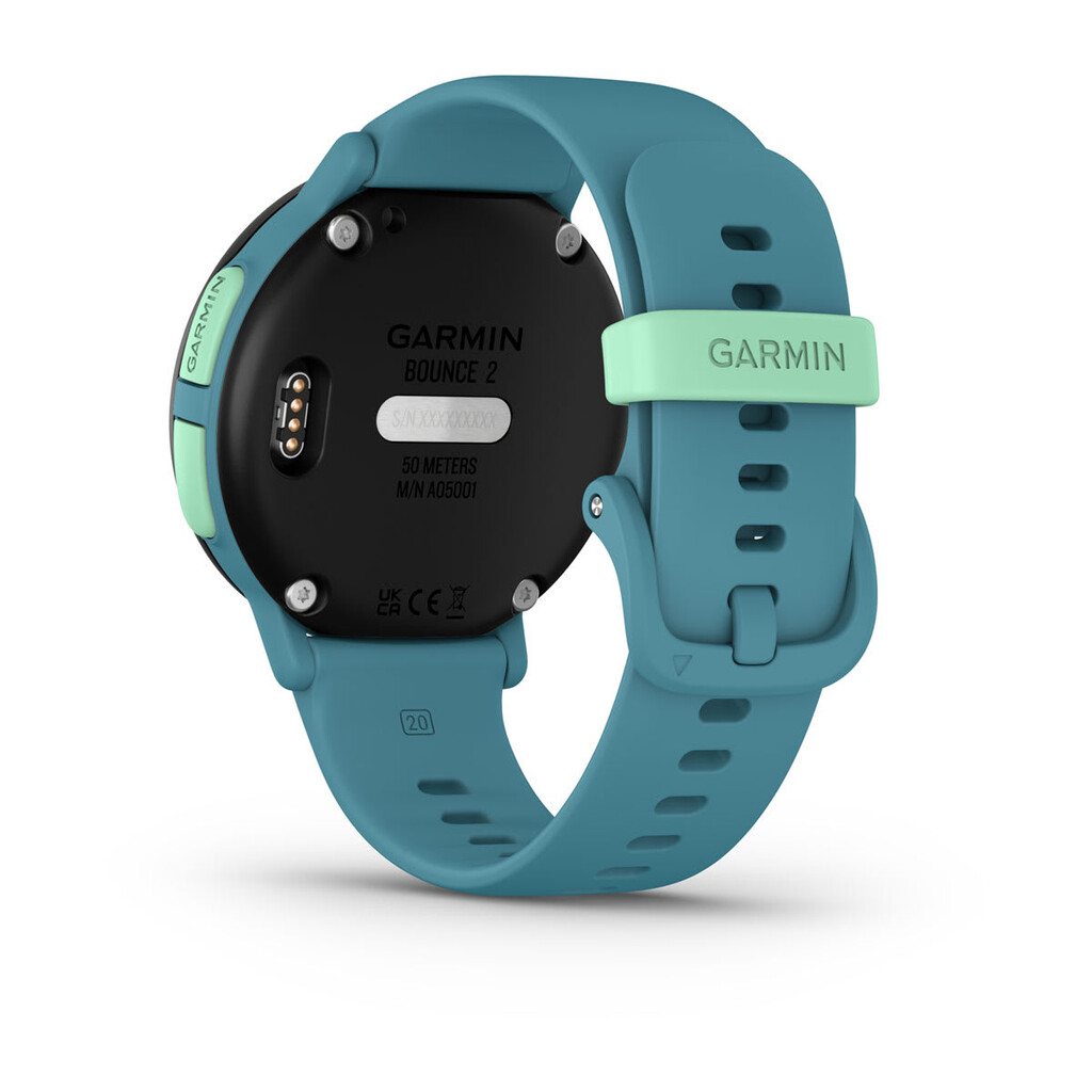 Garmin Bounce 010-03399-02 smartwatch & sportwatch 3,05 cm (1.2") AMOLED 43 mm Digitaal 390 x 390 Pixels Touchscreen Turkoois Wi - Afbeelding 5