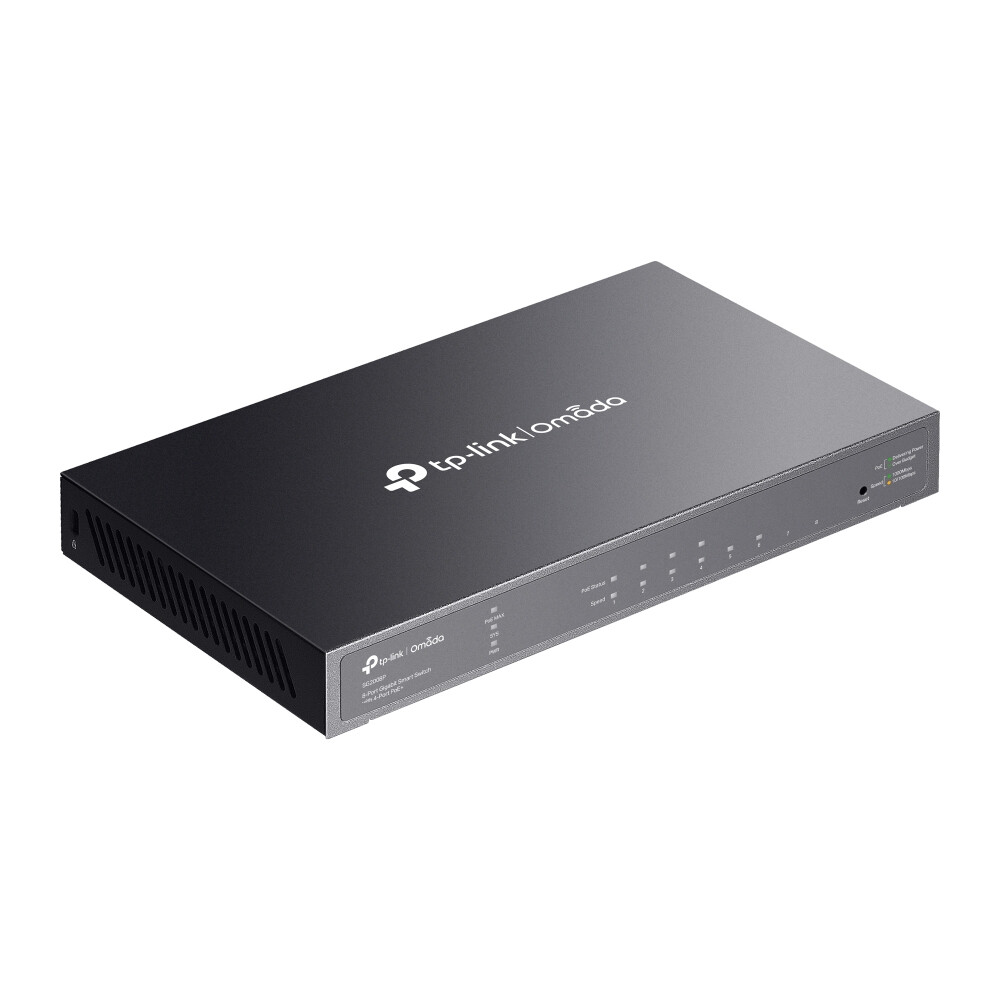 TP-Link Omada TL-SG2008P Managed L2/L2+ Gigabit Ethernet (10/100/1000) Power over Ethernet (PoE) Zwart - Afbeelding 5