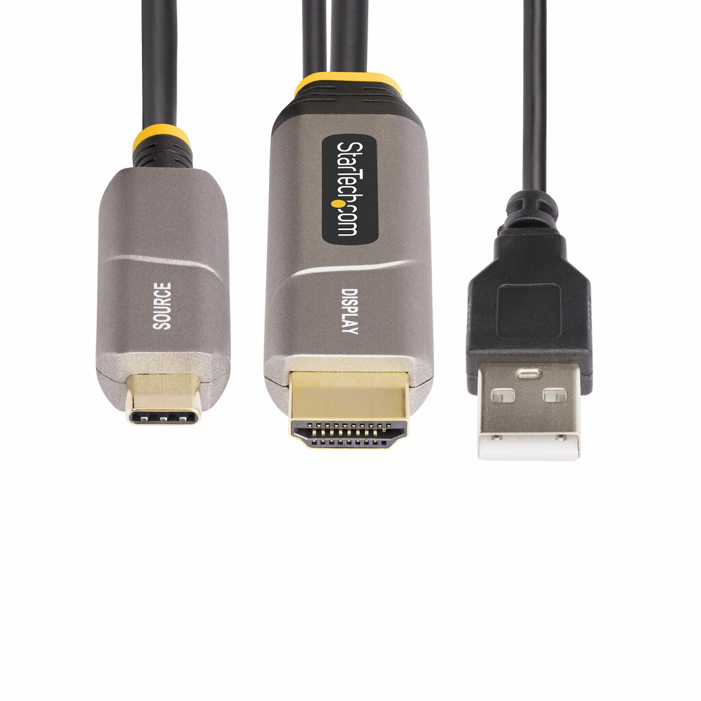 StarTech.com 15,2m USB-C naar HDMI 2.0 Actieve Optische Kabel (AOC), OM3 Multi-mode, 4K 60Hz, CL3 Rated, HDR10, HDCP1.4/2.2, Uni - Afbeelding 6