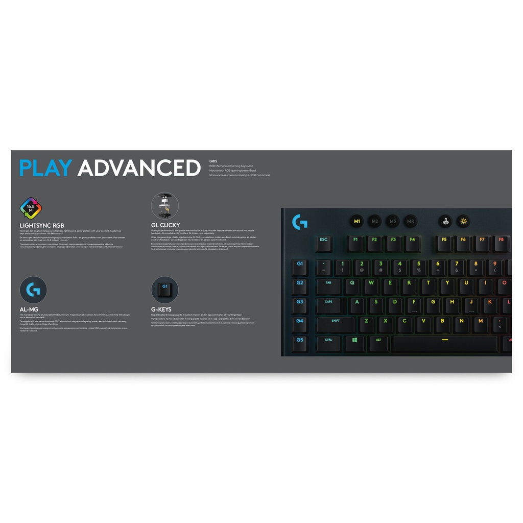 Logitech G G815 LIGHTSYNC RGB Mechanical Gaming Keyboard - Afbeelding 9