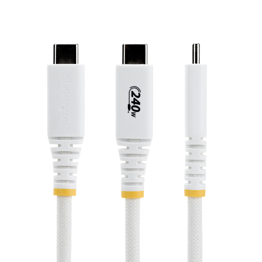 StarTech.com 2m USB-C Oplaadkabel, Duurzaam en Ultra-flexibel, 240W(5A) PD EPR, USB 2.0 Laptop Laadkabel, USB-IF Gecertificeerd - Afbeelding 2