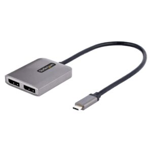 StarTech.com 2-Port USB-C MST Hub - USB Type-C naar 2x DisplayPort Multi-Monitor Adapter voor Laptops - Dual-DP tot 4K 60Hz met