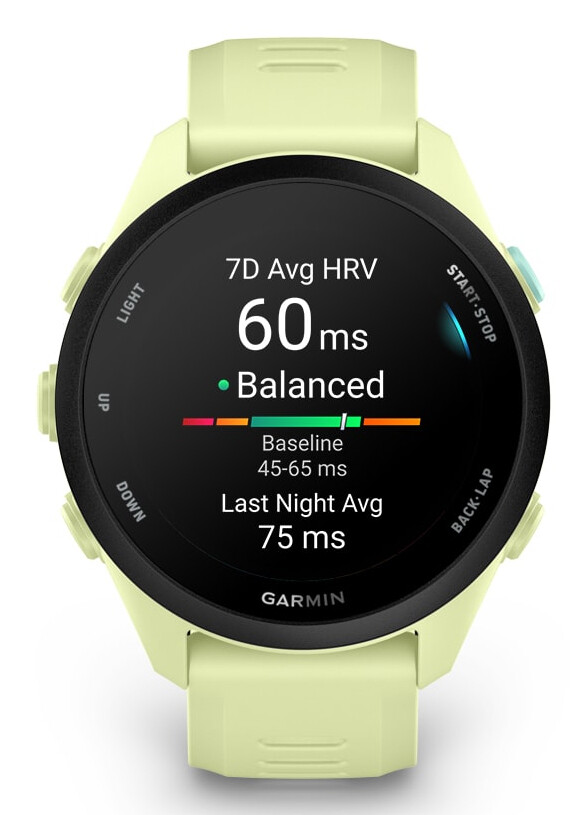 Garmin Forerunner 70 3,05 cm (1.2") AMOLED 30 mm Digitaal 390 x 390 Pixels Touchscreen Limoen GPS - Afbeelding 5