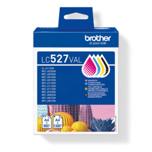 Brother LC527VAL inktcartridge 4 stuk(s) Origineel Zwart, Cyaan, Magenta, Geel
