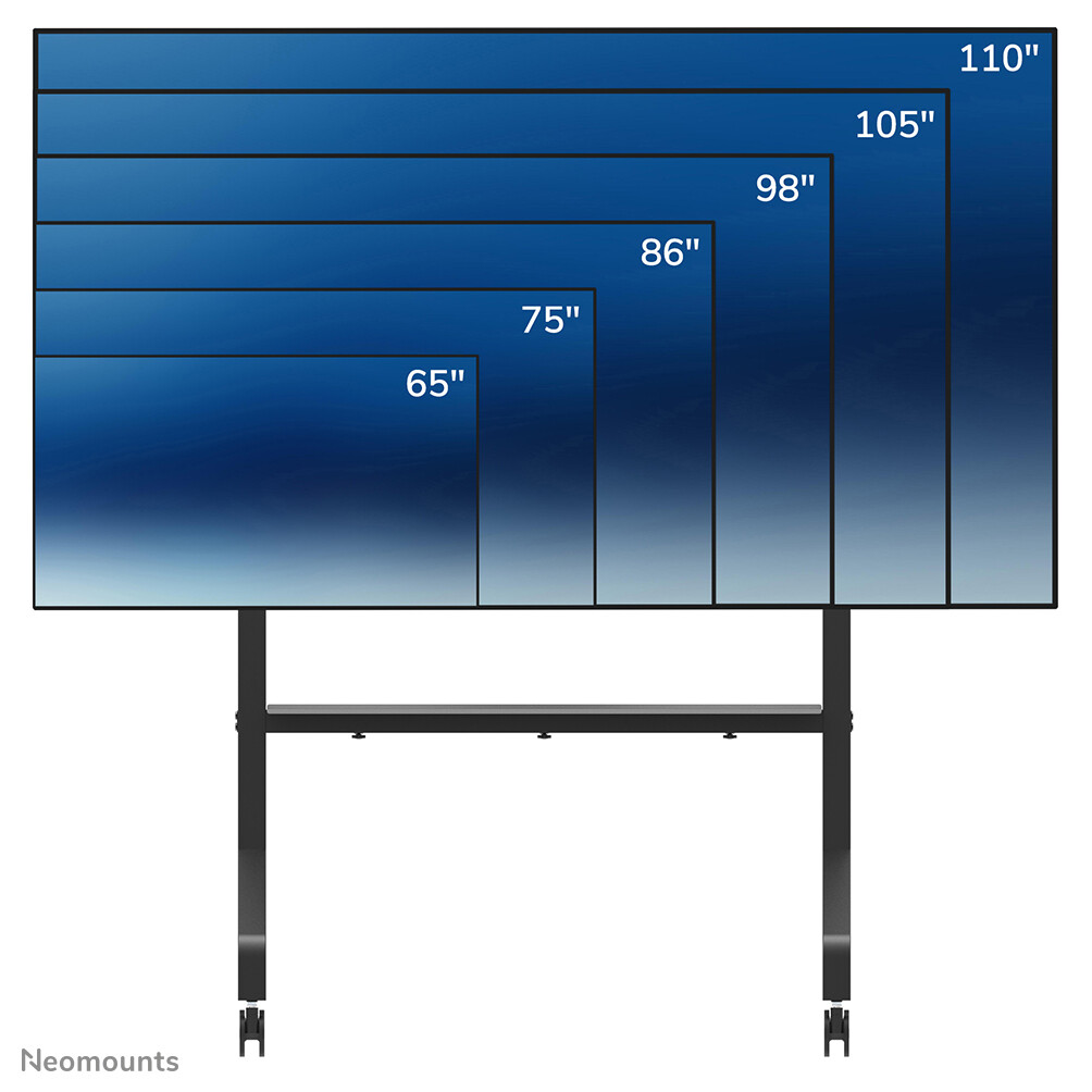 Neomounts FL50-575BL1 TV trolley 65-115" - snelle installatie - TÜV - Afbeelding 9