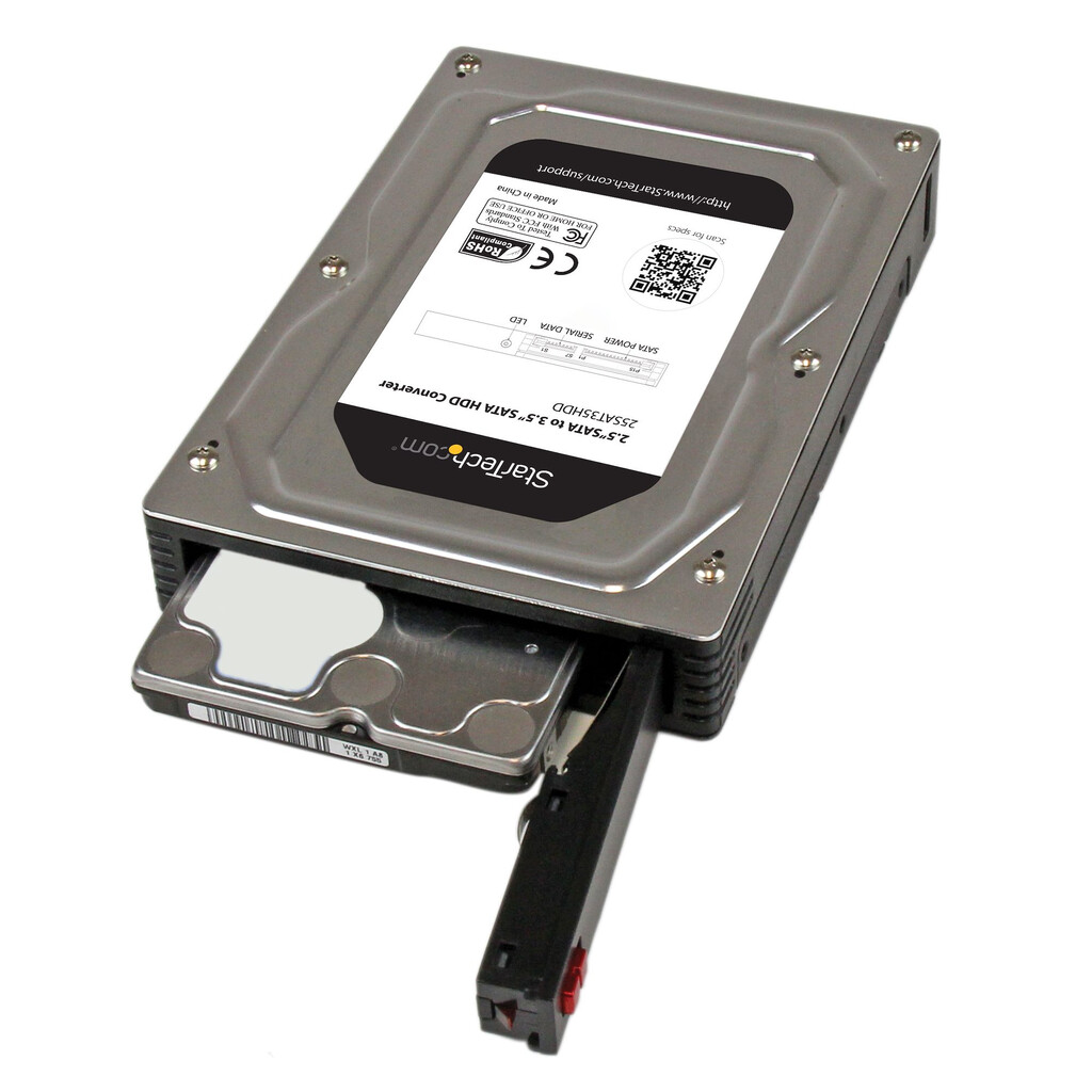 StarTech.com 2,5" naar 3,5" SATA Aluminium Harde Schijf Adapter Behuizing met SSD/HDD-hoogte van max. 12,5 mm - Afbeelding 5