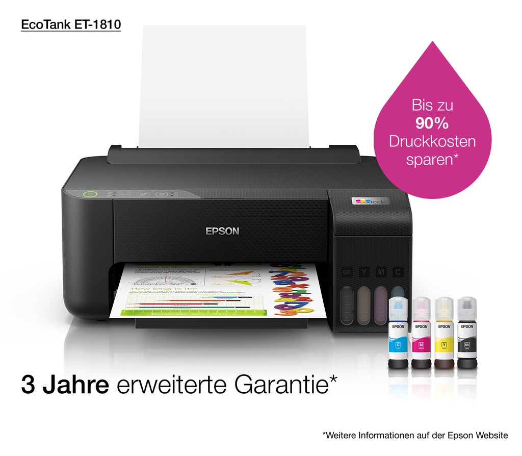 Epson EcoTank ET-1810 A4 Wi-Fi-printer met inkttank, inclusief tot 3 jaar inkt - Afbeelding 14