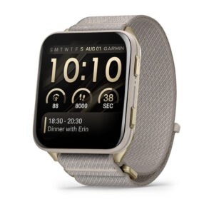 Garmin Venu X1 5,08 cm (2") AMOLED Digitaal 448 x 486 Pixels Touchscreen Goud, Titanium Wifi GPS