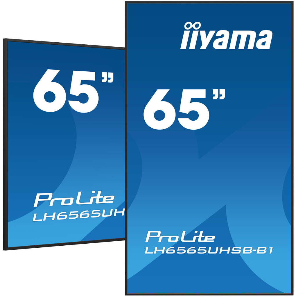 iiyama LH6565UHSB-B1 beeldkrant Kiosk-ontwerp 163,8 cm (64.5") LED Wifi 800 cd/m² 4K Ultra HD Zwart Type processor Android 11 24