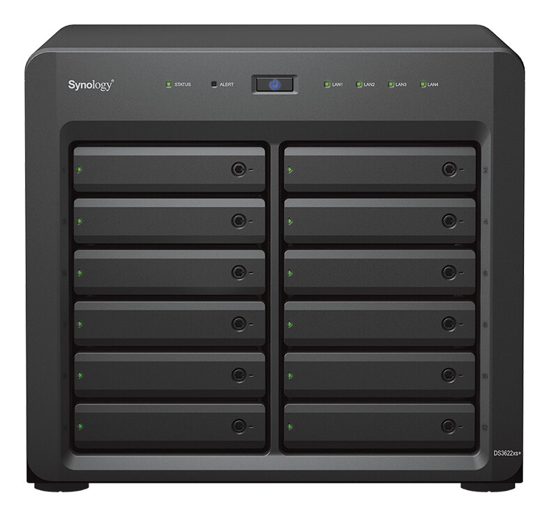 Synology DiskStation DS3622xs+ NAS Tower Intel® Xeon® D D-1531 16 GB DDR4 0 TB DiskStation Manager Zwart