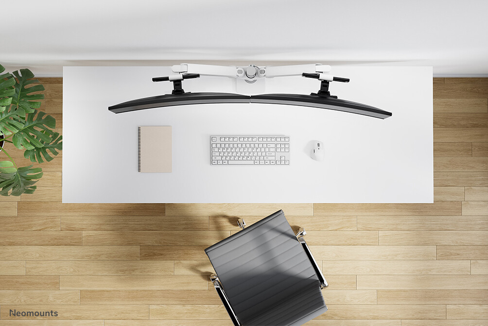 Neomounts DS65S-950WH2 Monitorarm 24-34" - gasveer - Topfix - multi-instelbaar - 180°-stop - Afbeelding 18