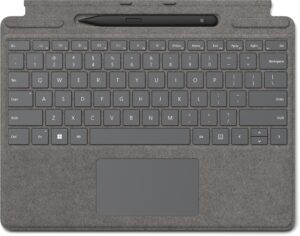 Microsoft Surface Pro Signature Keyboard w/ Slim Pen 2 Zwitsers Microsoft Cover port Platina