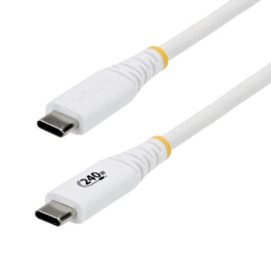 StarTech.com 1m USB-C Oplaadkabel, Duurzaam en Ultra-flexibel, 240W(5A) PD EPR, USB 2.0 Laptop Laadkabel, USB-IF Gecertificeerd,