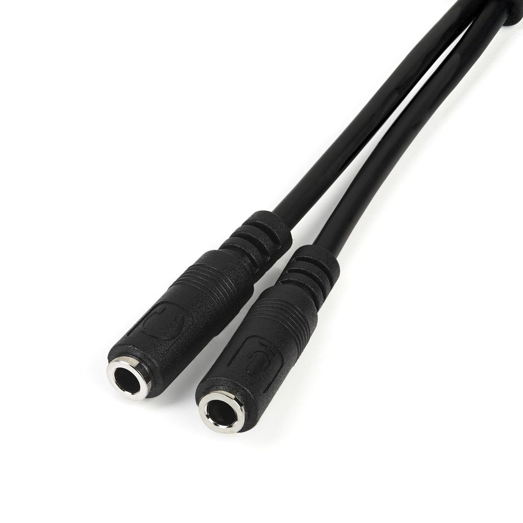 StarTech.com Headset Adapter voor Headsets met aparte Koptelefoon-/Microfoonstekkers - 3,5 mm 1x 4-polig naar 1x 3-polig en 1x 2