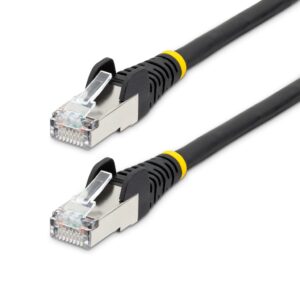 StarTech.com 2m CAT6a Ethernet Kabel, Zwart, Low Smoke Zero Halogen (LSZH), 10GbE 500MHz 100W PoE++ Snagless RJ-45 S/FTP Netwer