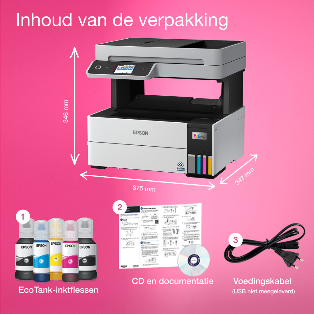 Epson EcoTank ET-5150 A4 multifunctionele Wi-Fi-printer met inkttank - Afbeelding 12