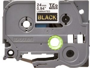 Brother TZE-354 labelprinter-tape Goud op zwart