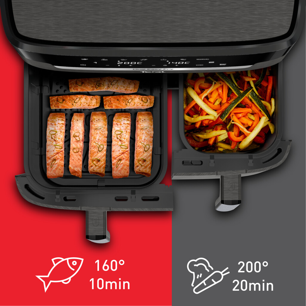 Tefal Easy Fry Dual XXL EY942H 11L dubbele airfryer - Afbeelding 8