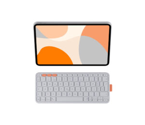 Logitech Flip Folio QWERTZ Zwitsers Bluetooth Licht Grijs