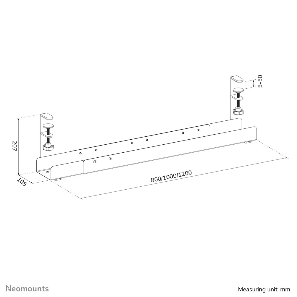 Neomounts ADS07-120BL Kabelgoot - klembevestiging - universeel - Afbeelding 14