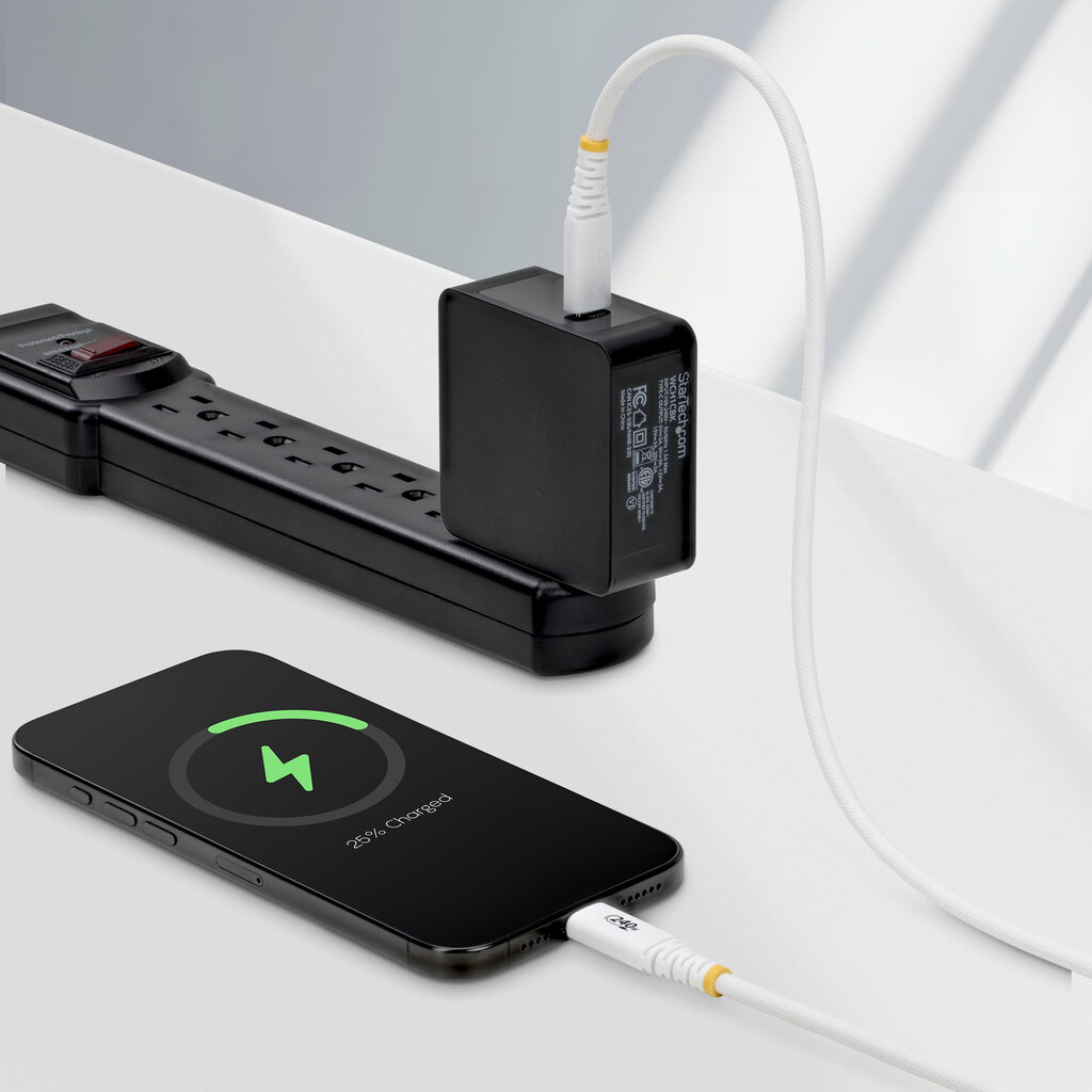 StarTech.com 1m USB-C Oplaadkabel, Duurzaam en Ultra-flexibel, 240W(5A) PD EPR, USB 2.0 Laptop Laadkabel, USB-IF Gecertificeerd - Afbeelding 7
