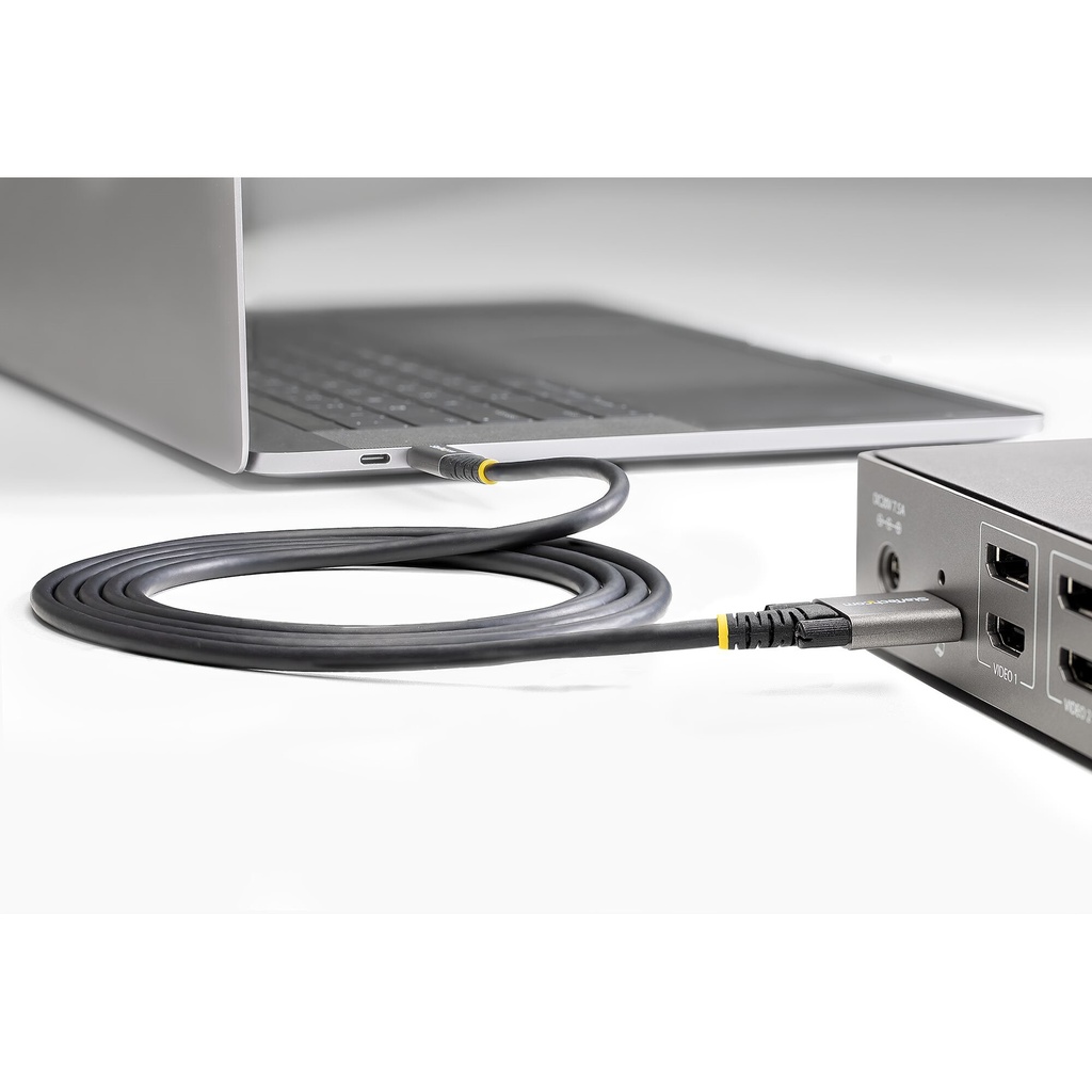 StarTech.com 1m USB-C Kabel, Vergrendelbaar met Zijschroef, USB 10Gbps, 100W (5A) Power Delivery, 8K 60Hz / 4K 144Hz DP Alt Mode - Afbeelding 7