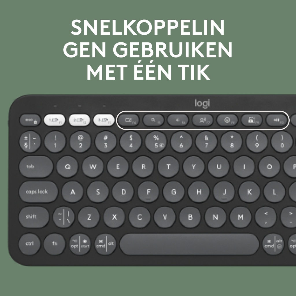 Logitech 920-012209 toetsenbord Inclusief muis Universeel RF-draadloos + Bluetooth AZERTY Frans Grafiet - Afbeelding 5