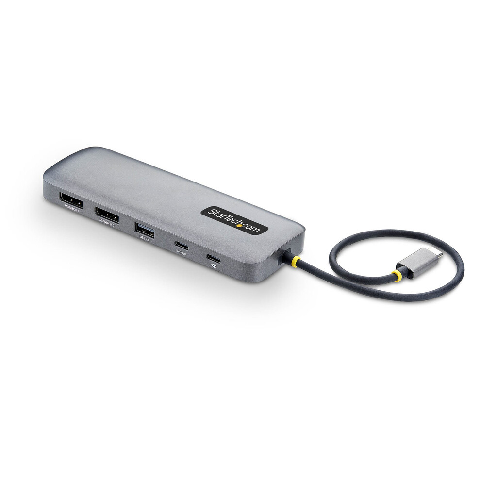 StarTech.com 10-in-1 USB-C naar Dual DisplayPort Multiport Adapter, 100W Power Delivery Charging, 2x 4K 60Hz, 5-Port 5Gbps Hub,