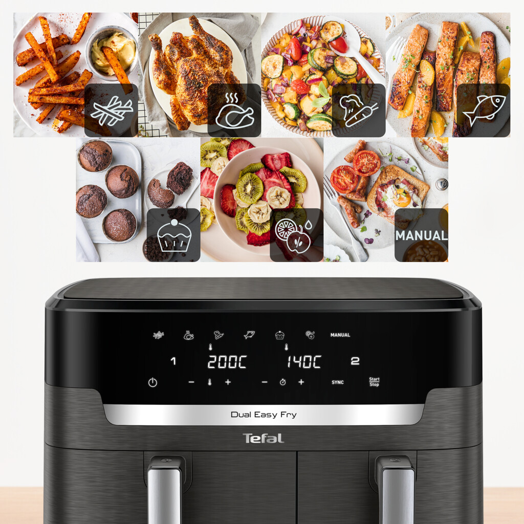 Tefal Easy Fry Dual XXL EY942H 11L dubbele airfryer - Afbeelding 7