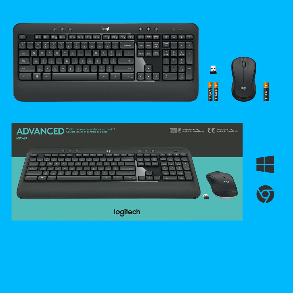 Logitech 920-008685 toetsenbord Inclusief muis Universeel RF Draadloos QWERTY US International Zwart - Afbeelding 16