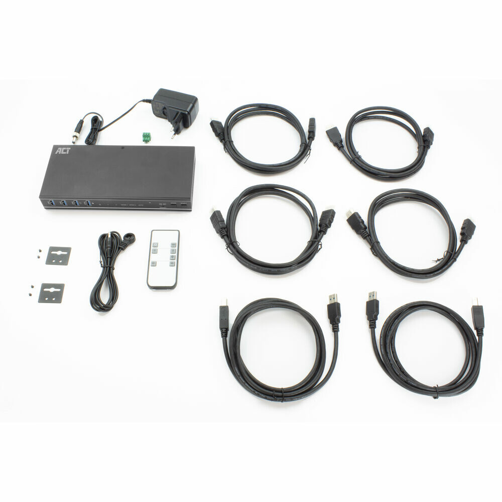 ACT 2-Poorts Dual HDMI 4K@60Hz KVM switch, USB 3.2 Gen1 (USB 3.0) - Afbeelding 3