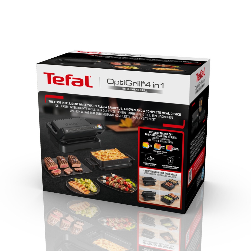 Tefal OptiGrill 4in1 OptiGrill 4-in-1 GC7748 intelligent grill voor complete maaltijden zwart - Afbeelding 19