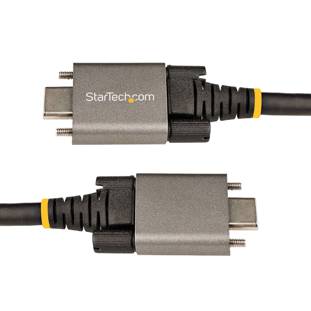 StarTech.com 1m USB-C Kabel, Vergrendelbaar met Zijschroef, USB 10Gbps, 100W (5A) Power Delivery, 8K 60Hz / 4K 144Hz DP Alt Mode - Afbeelding 2