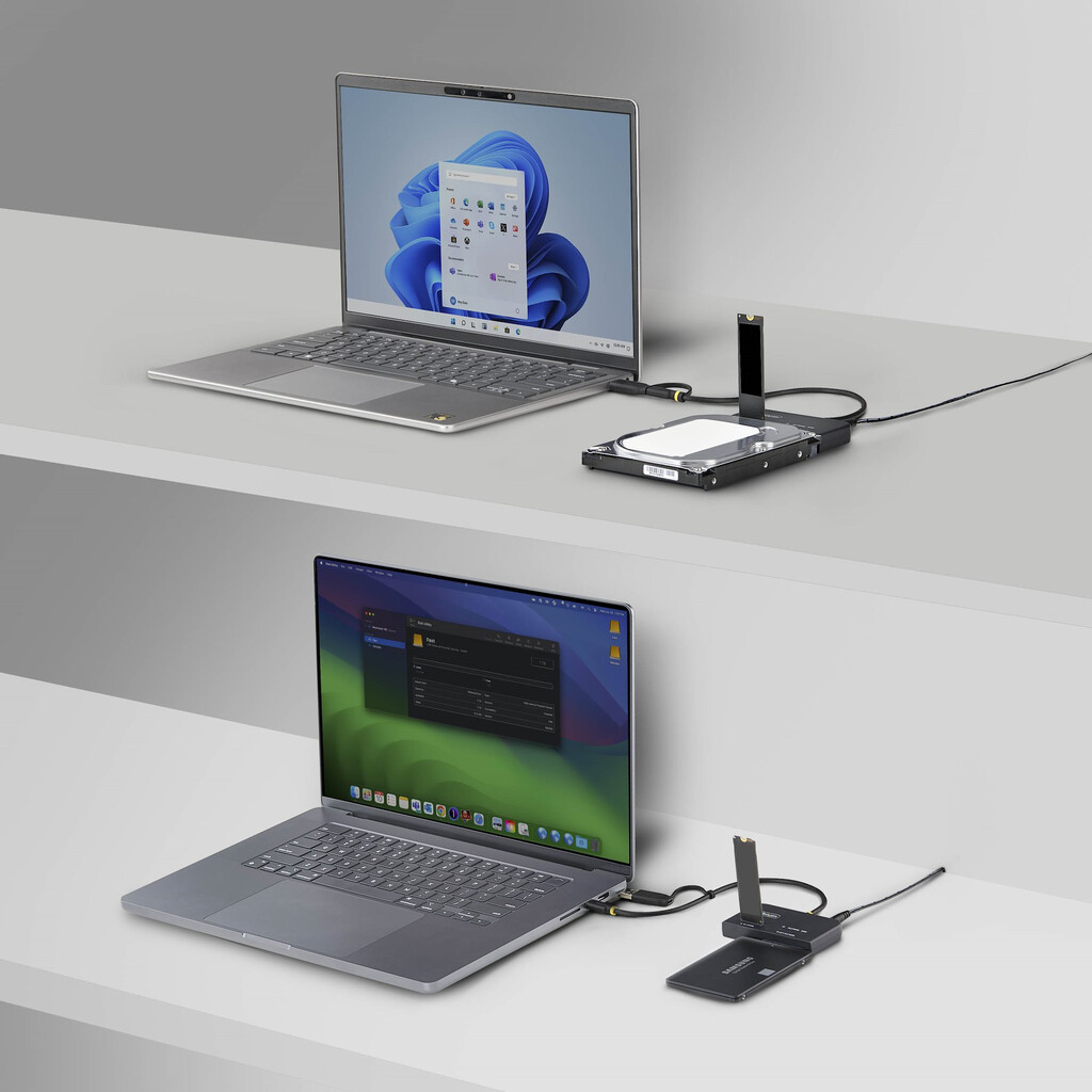 StarTech.com USB-C/USB-A naar M.2 NVMe en 2.5in/3.5in SATA Adapter, 10Gbps, Tool-Free Externe SSD Hard Drive Lezer, B+M/M-Key - Afbeelding 5