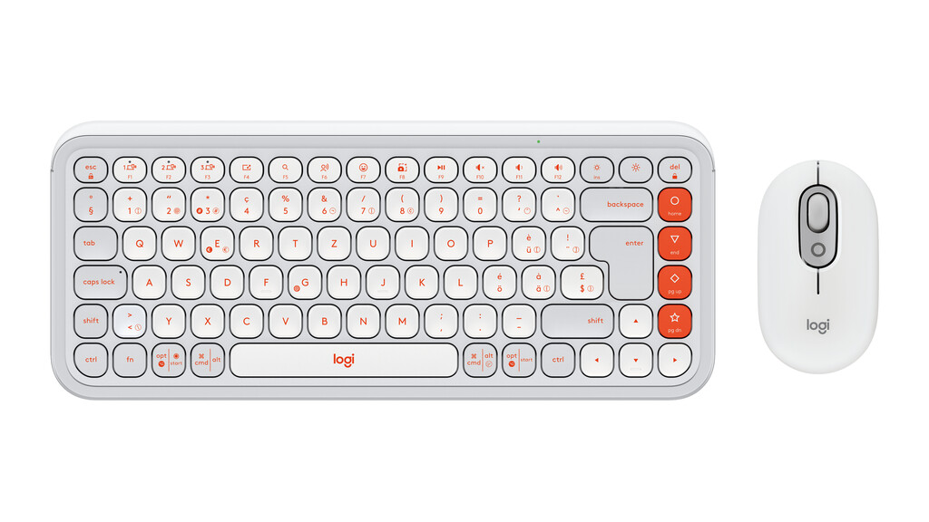 Logitech 920-013276 toetsenbord Inclusief muis Universeel Bluetooth QWERTZ Zwitsers Wit