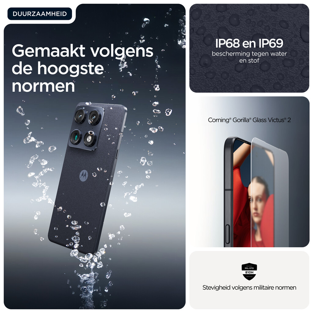 Motorola signature 17,2 cm (6.78") Dual SIM Android 16.0 5G USB Type-C 16 GB 512 GB 5200 mAh Donkerblauw - Afbeelding 10