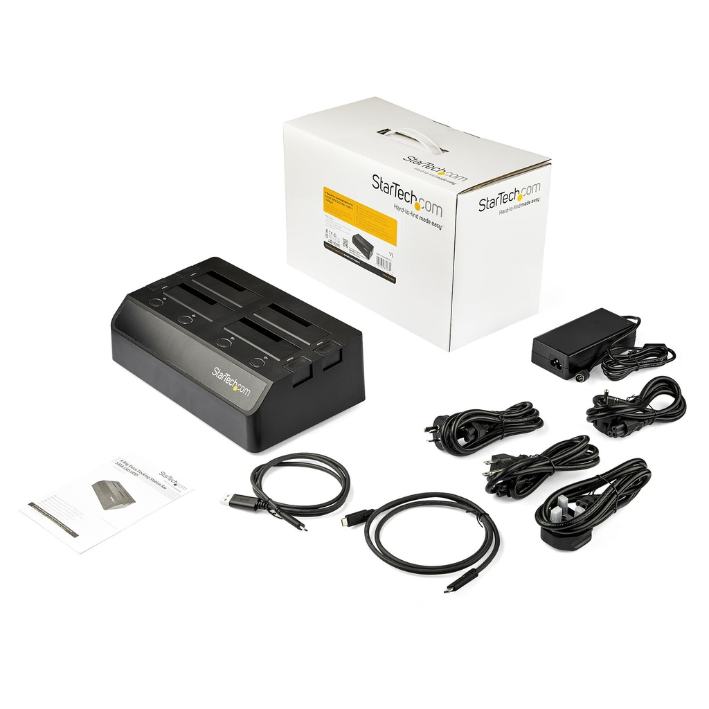 StarTech.com 4-Bay USB naar SATA HDD Docking Station, USB 10 Gbps, Externe 2.5 & 3.5" SSD / HDD Dock, SATA III, Hot-Swap Hard Dr - Afbeelding 5