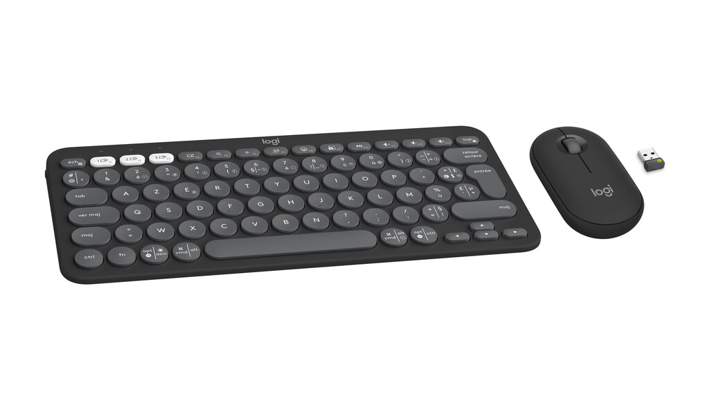 Logitech 920-012209 toetsenbord Inclusief muis Universeel RF-draadloos + Bluetooth AZERTY Frans Grafiet - Afbeelding 15