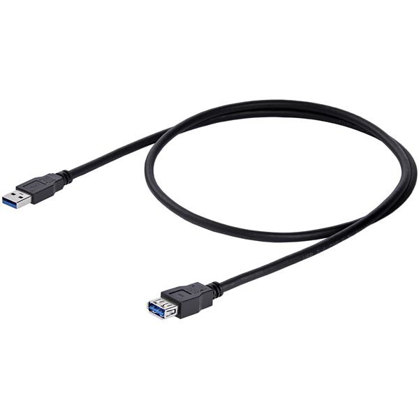 StarTech.com 1m SuperSpeed USB 3.0 Verlengkabel A naar A Zwart M/F - Afbeelding 4