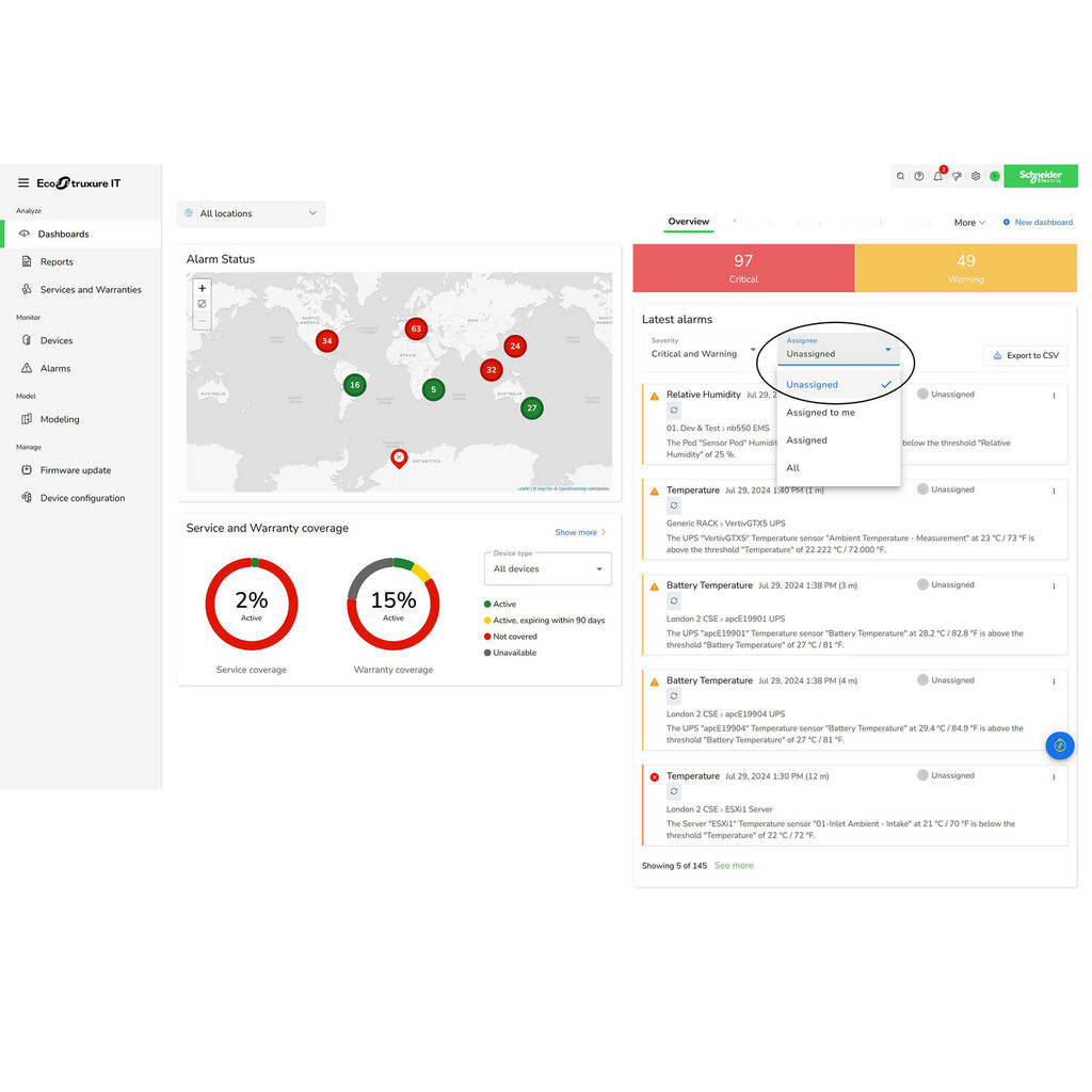 Schneider Electric Abonnement, EcoStruxure IT Expert, 3 jaar, digitaal, monitoring en beheer op afstand van datacenters. - Afbeelding 14