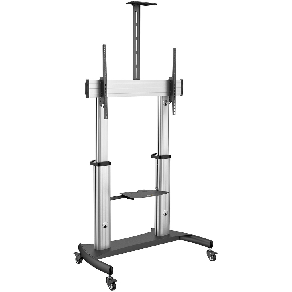 StarTech.com Verrijdbare TV Standaard - Stevige TV Vloerstandaard voor 60-100" Scherm (100kg) - In Hoogte te Verstellen Verrijdb - Afbeelding 2