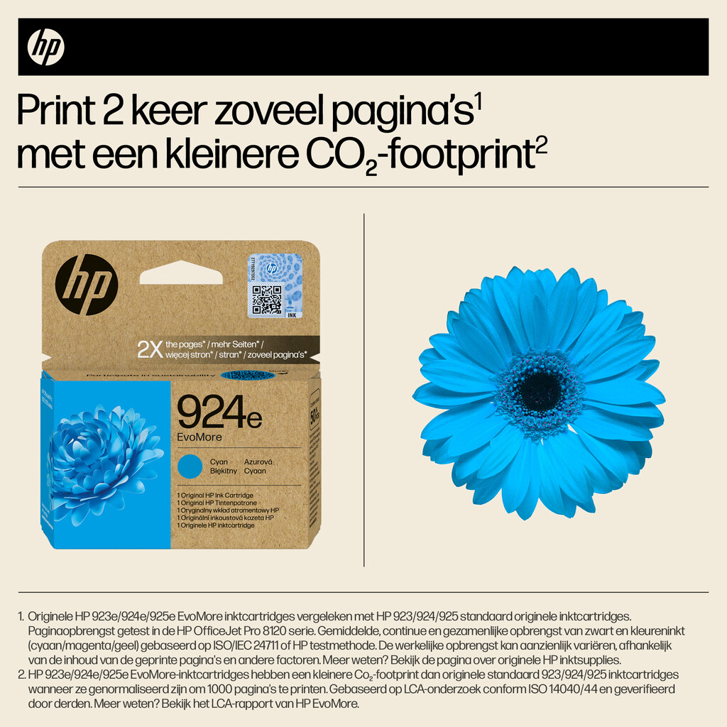 HP 924e EvoMore originele cyaan inktcartridge - Afbeelding 4