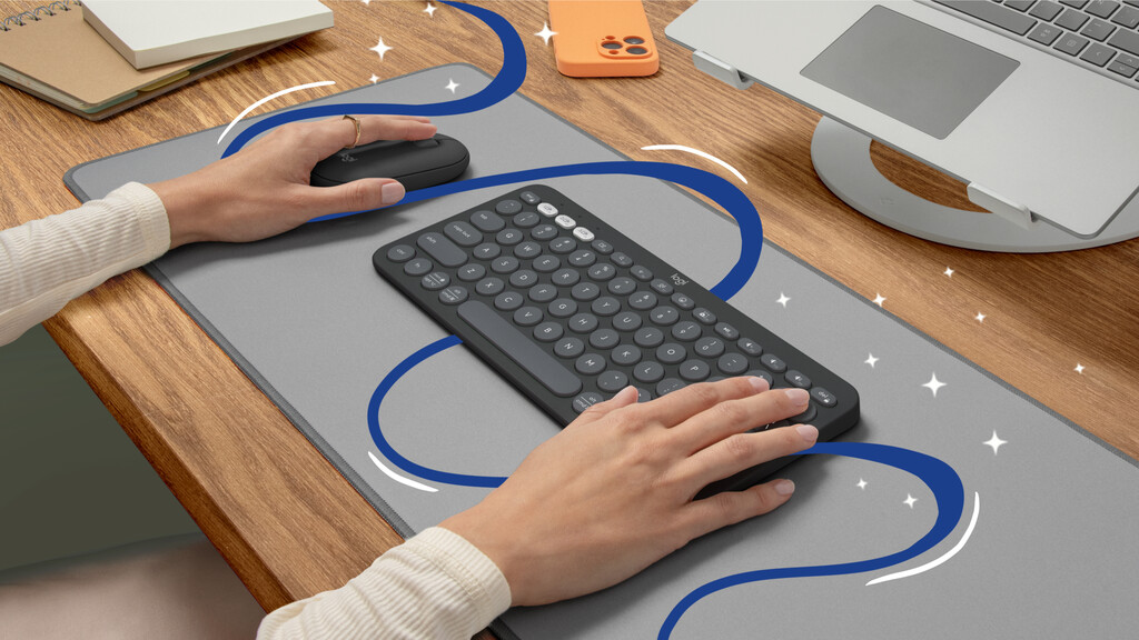 Logitech 920-012209 toetsenbord Inclusief muis Universeel RF-draadloos + Bluetooth AZERTY Frans Grafiet - Afbeelding 19